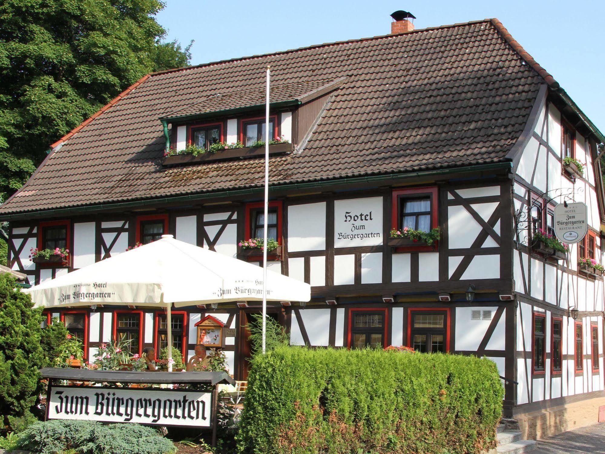 Hotel Zum Burgergarten Stolberg i. Harz Buitenkant foto
